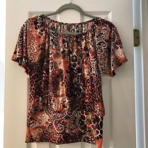 Animal print blouse